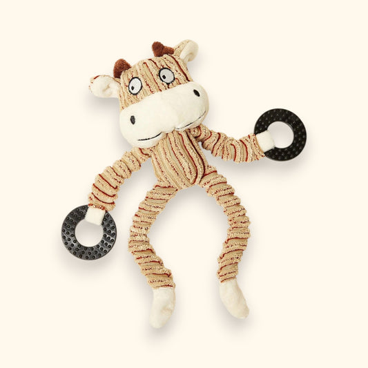 Plush Cow Dog Toy