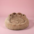 Brown Paw-Shaped Bed