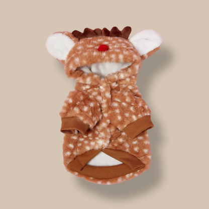 Dot Reindeer Fleece Hoodie