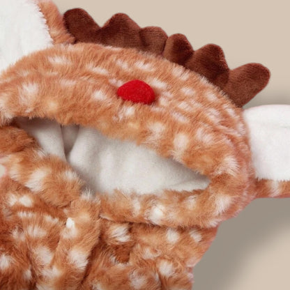 Dot Reindeer Fleece Hoodie