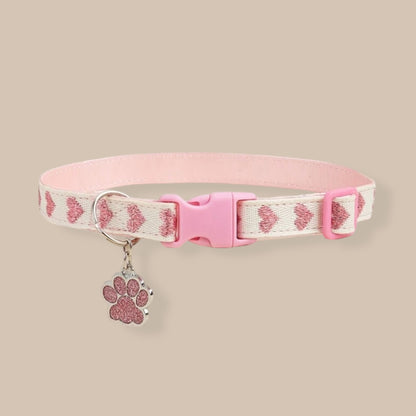 Pink Collar with Paw Charm