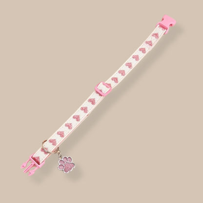 Pink Collar with Paw Charm