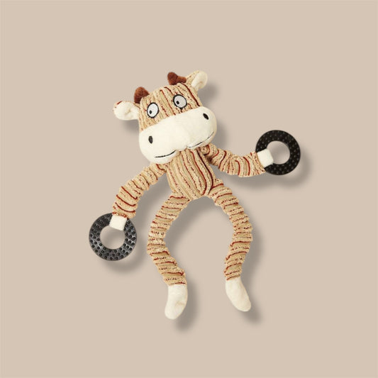 Plush Cow Dog Toy