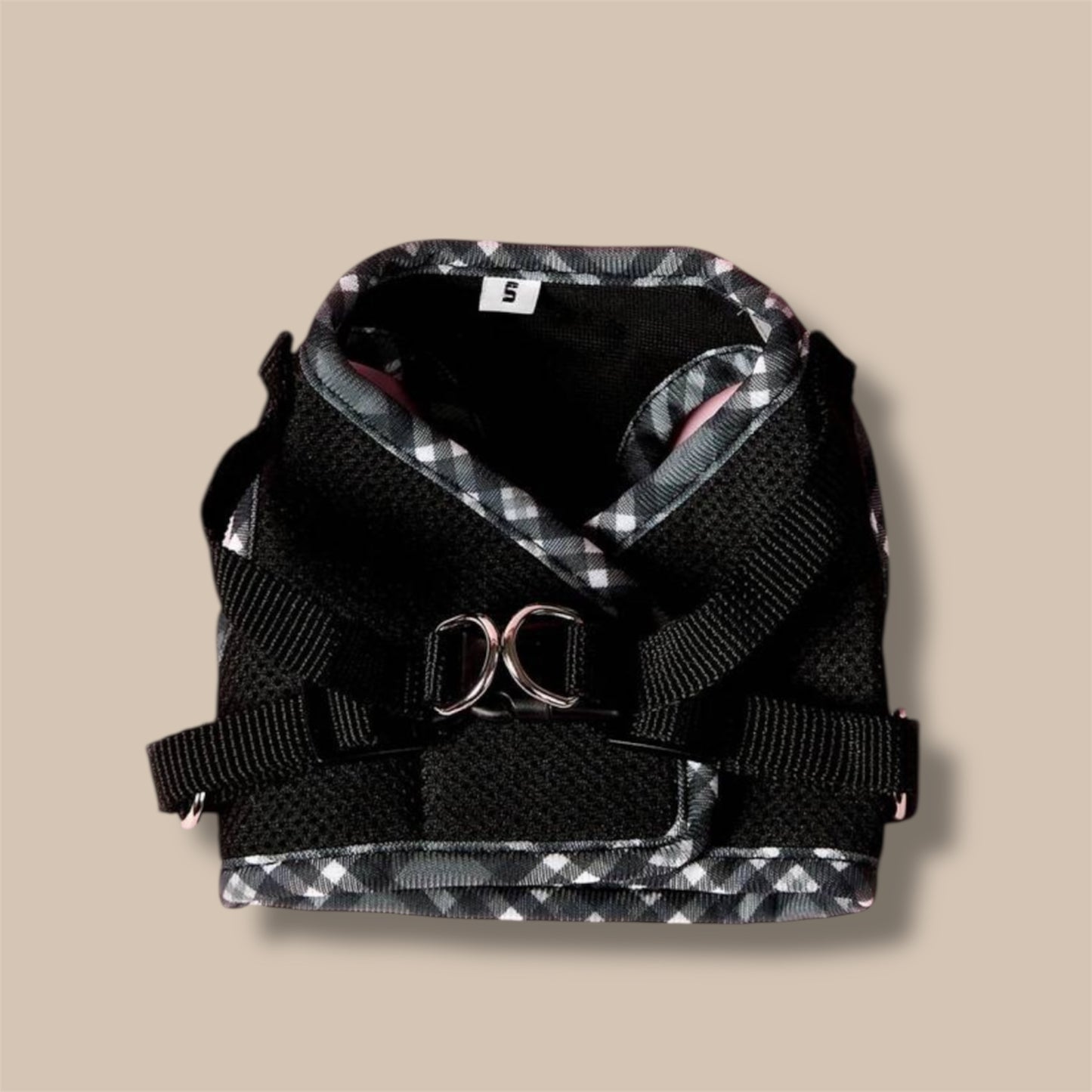 Breathable Black Dog Harness