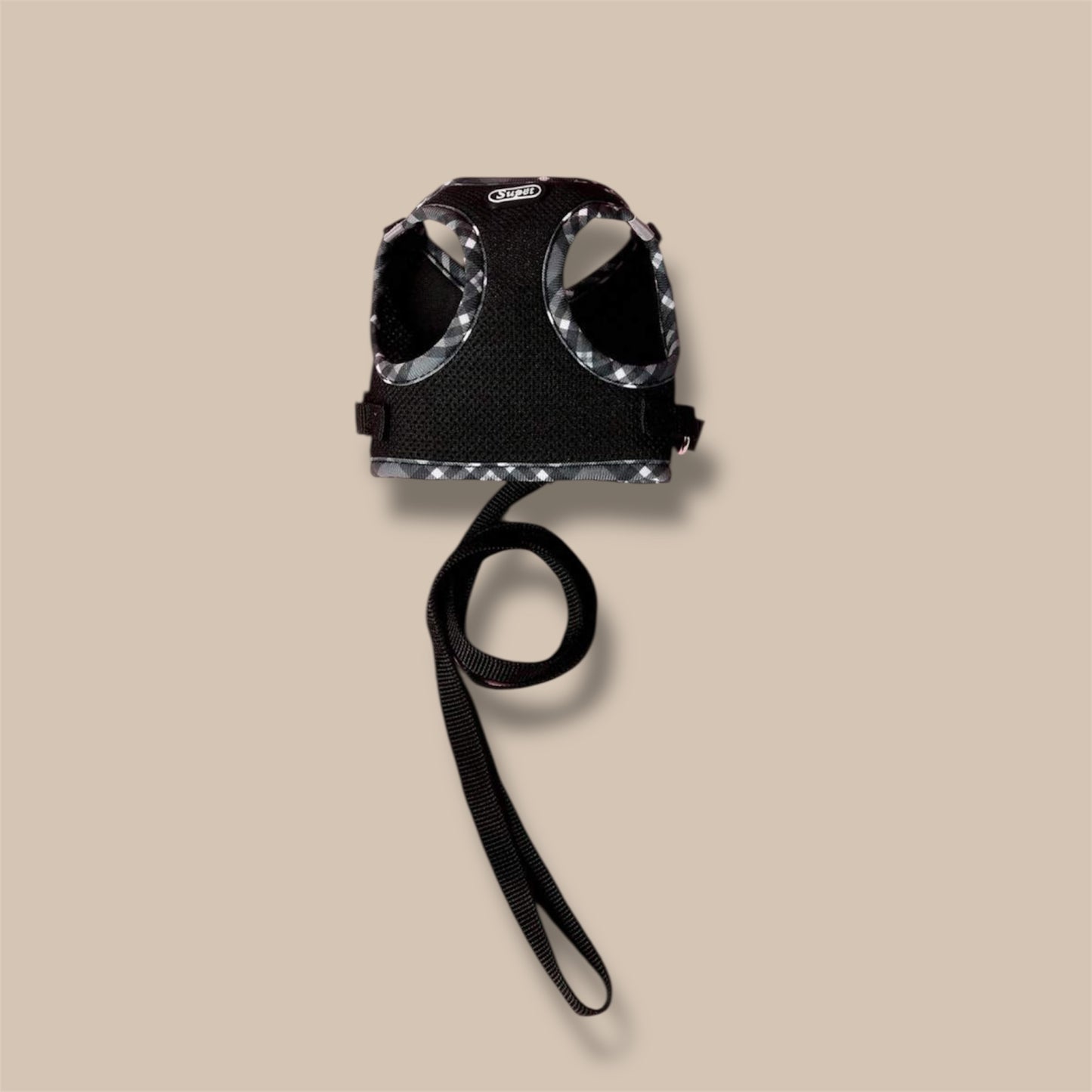 Breathable Black Dog Harness