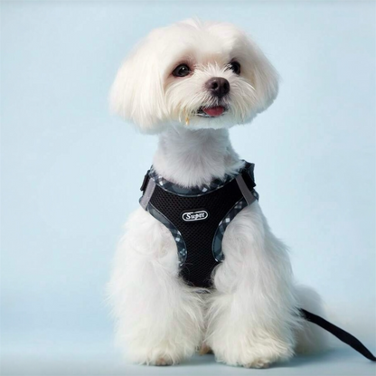 Breathable Black Dog Harness